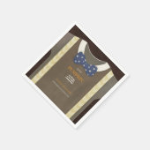 Baby Dusche Herbst blauer Bodysuit Serviette (Ecke)