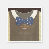 Baby Dusche Herbst blauer Bodysuit Serviette (Vorderseite)