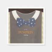 Baby Dusche Herbst blauer Bodysuit Serviette (Vorderseite)