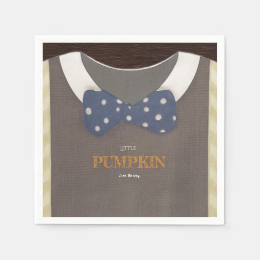 Baby Dusche Herbst blauer Bodysuit Serviette (Vorderseite)