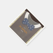 Baby Dusche Herbst blauer Bodysuit Serviette (Ecke)