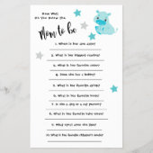 Baby Dusche Hippo Wie gut Sie wissen, Karte (Vorne)