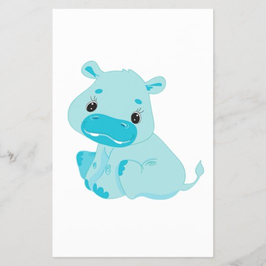 Baby Dusche Hippo Wie gut Sie wissen, Karte (Hinten)