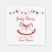 Baby Dusche Hobby Pferdewasserfarbe Brauch Serviette (Vorderseite)