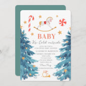 Baby-Dusche im Winter draußen kalt Einladung (Vorne/Hinten)