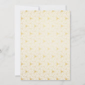 Baby-Dusche in den Farben Gold und White Geometric Einladung (Rückseite)