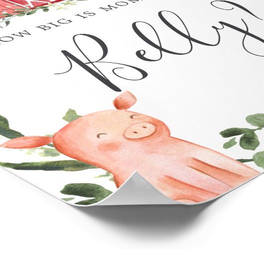 Baby-Dusche in der Landwirtschaft schätzt, wie gro Poster (Ecke)