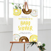 Baby Dusche in Gelb und Schokolade Poster