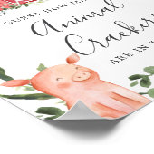 Baby-Dusche in landwirtschaftlichen Betrieben schä Poster (Ecke)