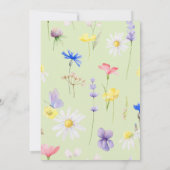 Baby Dusche Invitación Flores Verde Einladung (Rückseite)