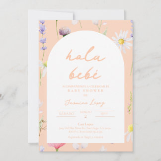 Baby Dusche Invitación Peach Spanish Einladung
