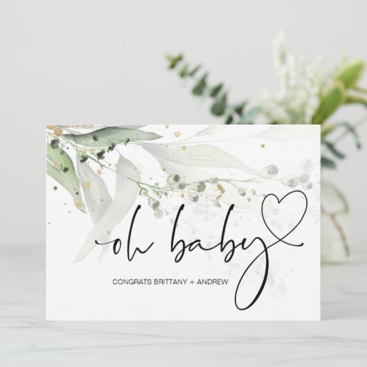 Baby Dusche Junge Mutter Herzlichen Glückwunsch Eu Karte (Stehend Vorderseite)