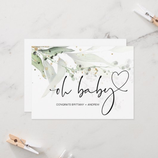 Baby Dusche Junge Mutter Herzlichen Glückwunsch Eu Karte (Vorderseite/Rückseite Beispiel)