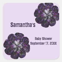 Baby Dusche Keepake Purple Flowers Baby Girl