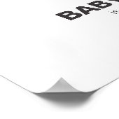 Baby Dusche Knock-out Begrüßungszeichen Poster (Ecke)