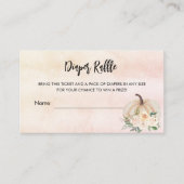 Baby Dusche Kürbismädchen Degustationskarte Begleitkarte (Vorderseite)