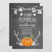 Baby Dusche laden Kleine Pumpkin Fall Chalk ein Einladung (Vorne/Hinten)