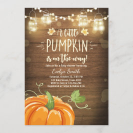 Baby Dusche laden Kleine Pumpkin Fall Holz rustika Einladung