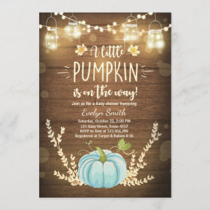 Baby Dusche laden Kleiner Pumpkin Fall Rustikaler  Einladung