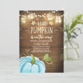 Baby Dusche laden Kleiner Pumpkin Fall Rustikaler  Einladung (Stehend Vorderseite)