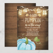 Baby Dusche laden Kleiner Pumpkin Fall Rustikaler  Einladung (Vorne/Hinten)