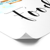 Baby Dusche Lebensmittelschild Heißluftballon Tier Poster (Ecke)