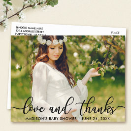 Baby Dusche Liebe und Dank Foto Postkarte