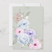 Baby Dusche Lilac Blue Pumpkin Peony Floral Invita Einladung (Rückseite)