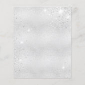 Baby Dusche Mädchen rosa Teddy tragen silberne Ein (Rückseite)