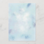 Baby Dusche Mairytale Pony Stars Blue Balloons Begleitkarte (Rückseite)