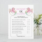 Baby Dusche Meerjungfrau. Girl Einladung (Stehend Vorderseite)