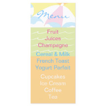 Baby Dusche Menü Beach Ball