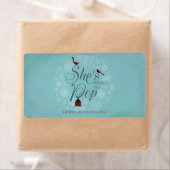 Baby Dusche Mini Champagne Label Winter Blue (Insitu)