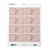 Baby Dusche Mini Champagner Label Winter Pink (Vorne)