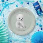 Baby-Dusche mit grünem Polar Pappteller (Party)