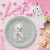 Baby-Dusche mit grünem Polar Pappteller (Party)