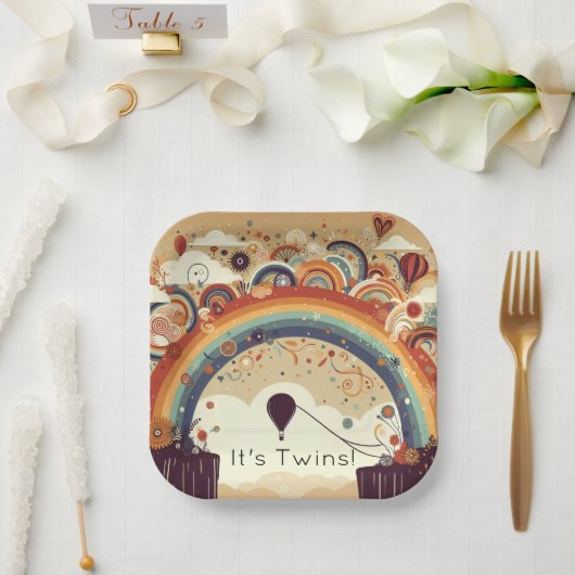 Baby-Dusche mit Multifunktionsgerät Pappteller (Hochzeit)