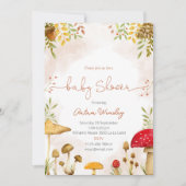 Baby Dusche mit Pilzen Einladung (Vorderseite)