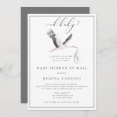 Baby-Dusche mit Sonderlieferung per Post Einladung (Vorne/Hinten)