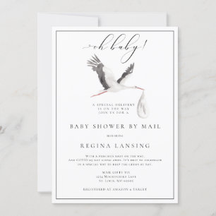 Baby-Dusche mit Sonderlieferung per Post Einladung