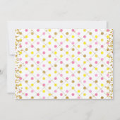 Baby-Dusche mit Sonnenblumen, rosa und gelb Einladung (Rückseite)