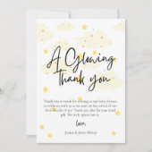 Baby Dusche Moon and Stars Danke Karte (Vorderseite)