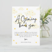 Baby Dusche Moon and Stars Danke Karte (Stehend Vorderseite)