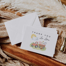 Baby-Dusche oder Geburtstag von Nutztieren Dankeskarte