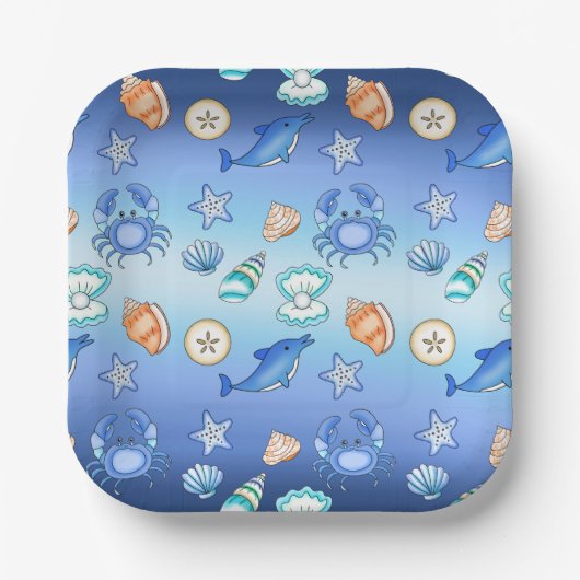 Baby Dusche oder Geburtstagsparty Pappteller (Vorderseite)