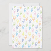 Baby Dusche Paci Bunny Einladung (Rückseite)