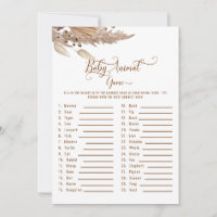 Baby Dusche Pampas Baby Animal Game II