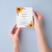 Baby Dusche Pampas Gras Sonnenblumen rot Wasser Bu Flyer (Gruppe)