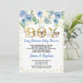 Baby Dusche Pandemic Woodland Einladung (Stehend Vorderseite)