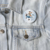 Baby Dusche Party Baby Bear Pilot Blue Airplane Button (Beispiel)